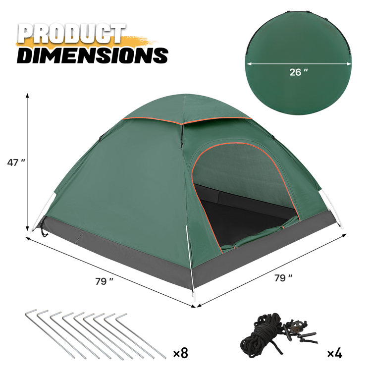 2 person 2024 tent dimensions